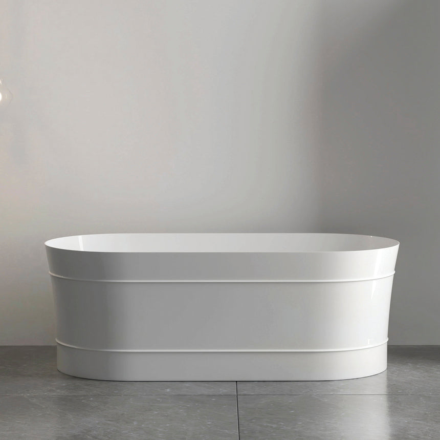 Bondi Freestanding Bath 1700mm Gloss White Bath Otti Australia