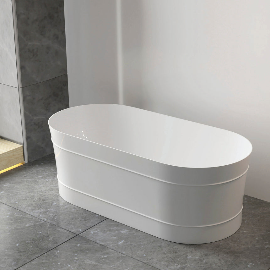 Bondi Freestanding Bath 1700mm Matt White Bath Otti Australia