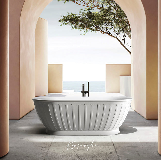 Kensington Freestanding Bath 1500mm Matt White Bath Otti Australia