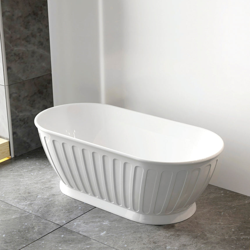 Kensington Freestanding Bath 1700mm Matt White Bath Otti Australia