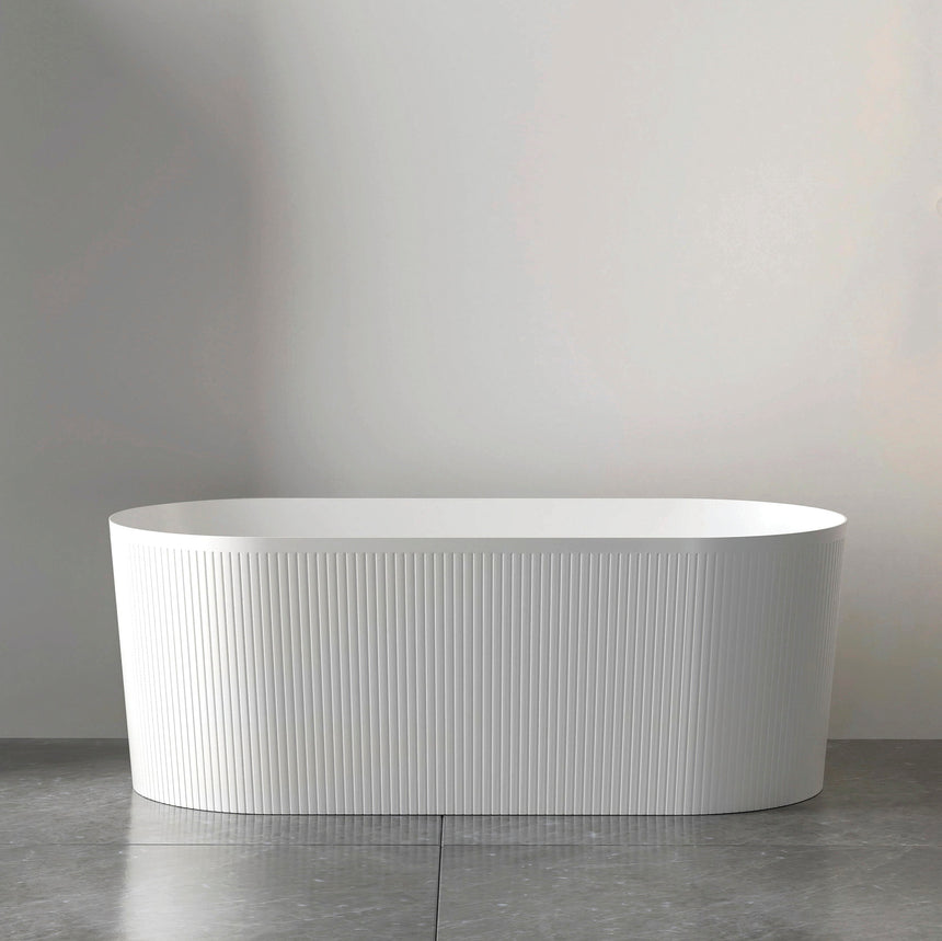 Noosa Freestanding Bath 1500mm Gloss White Bath Otti Australia