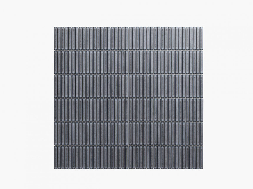 Antique Porcelain Mosaic Kit Kat 12x92 Dark Grey Gloss Porcelain Mosaic Tilemall