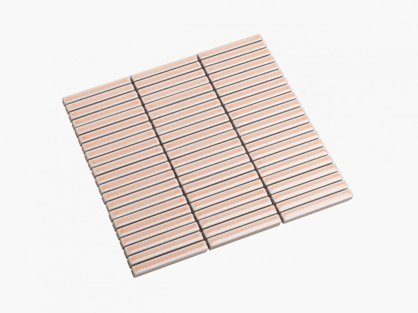 Antique Porcelain Mosaic Kit Kat 12x92 Pink Gloss Porcelain Mosaic Tilemall