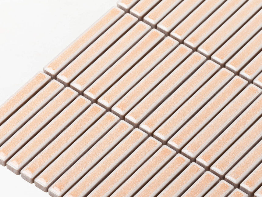 Antique Porcelain Mosaic Kit Kat 12x92 Pink Gloss Porcelain Mosaic Tilemall