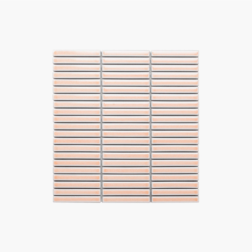 Antique Porcelain Mosaic Kit Kat 12x92 Pink Gloss Porcelain Mosaic Tilemall