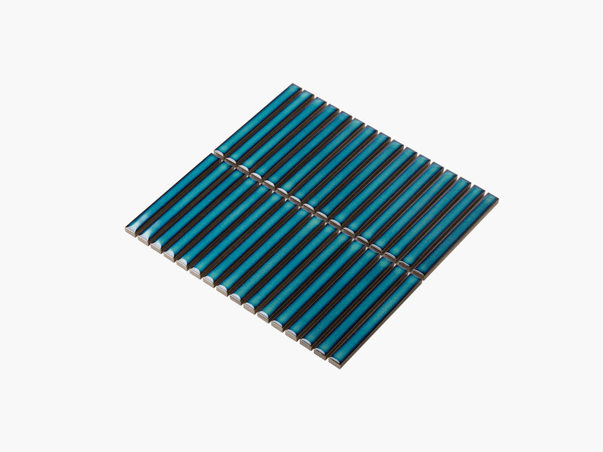 Antique Porcelain Mosaic Kit Kat 15x145 Gloss Blue Porcelain Mosaic Tilemall