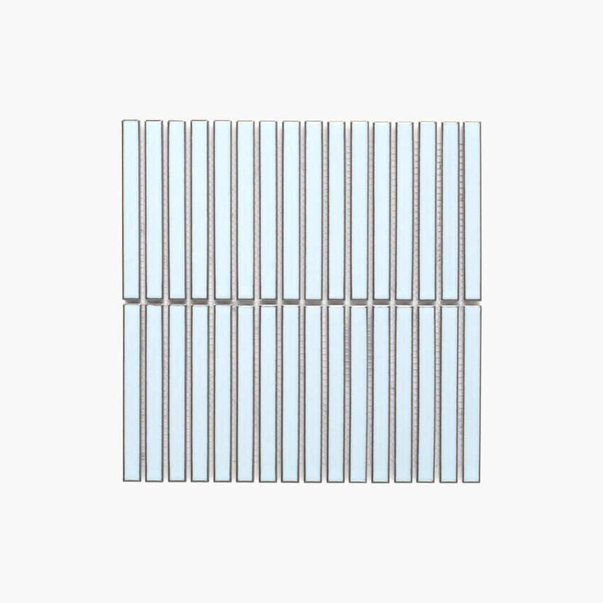 Antique Porcelain Mosaic Kit Kat 15x145 Gloss Light Blue Porcelain Mosaic Tilemall