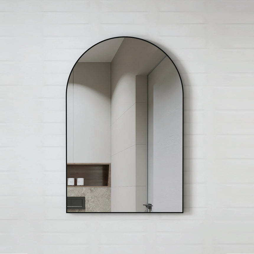 Archie Framed Mirror 900x600mm Matte Black Framed Mirror Otti Australia