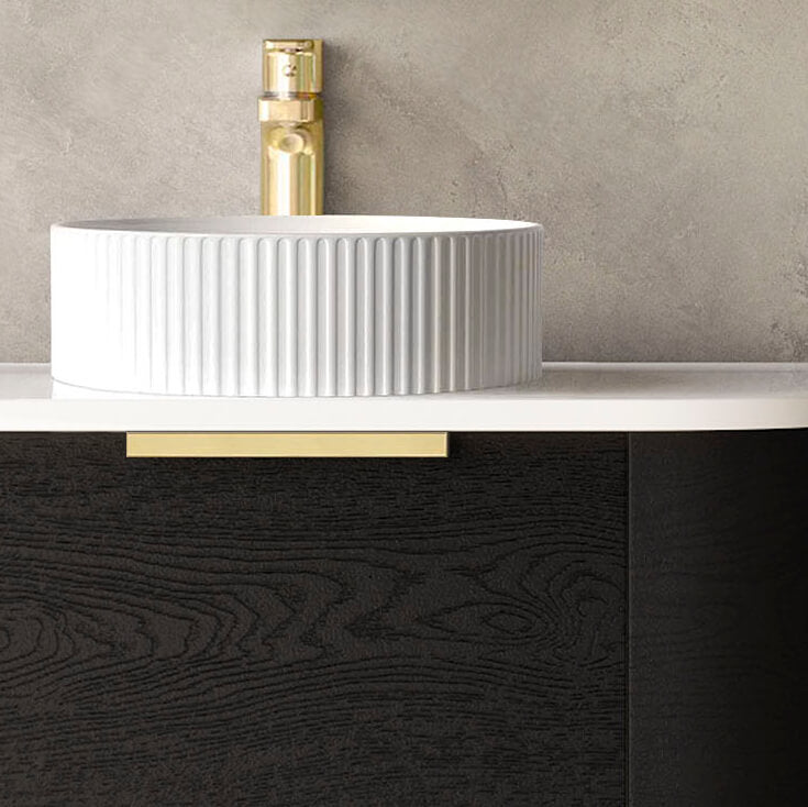 Marlo Above Counter Basin 400mm Round Matte White Bathroom Basin Otti Australia