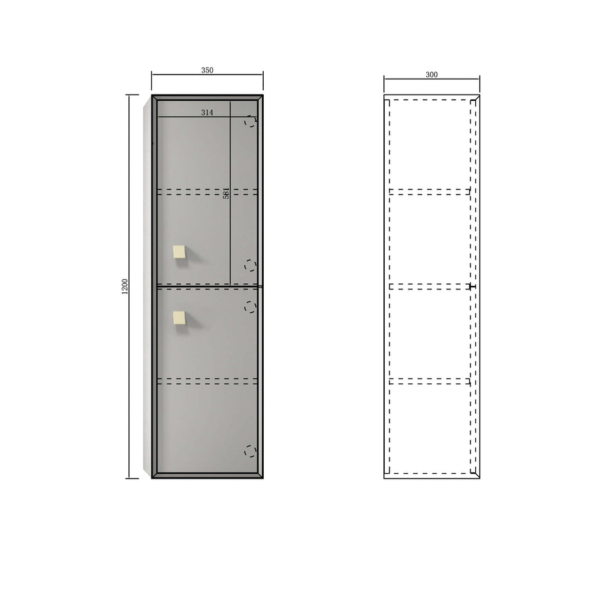 Boston Tallboy 1200x350mm Vanity Parts Otti Australia