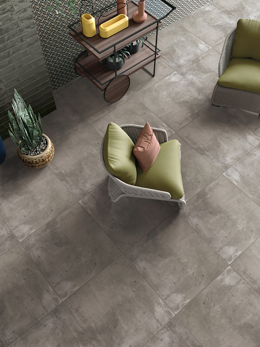 Cement Beton 600x600 Matt Dark Grey Concrete Look Tiles Dongpeng