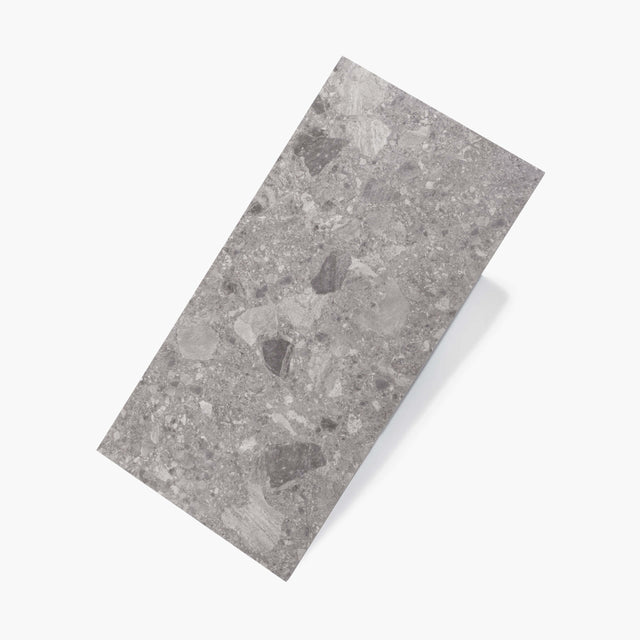 Big Terrazzo 600x300 Matt Grey Terrazzo Look Tiles Tilemall