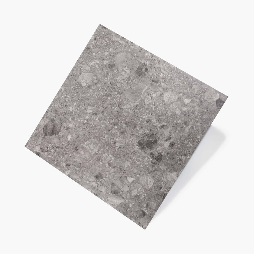 Big Terrazzo 600x600 Matt Grey Terrazzo Look Tiles Tilemall