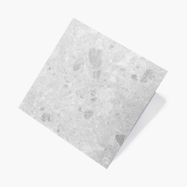 Big Terrazzo 600x600 Matt Light Grey Terrazzo Look Tiles Tilemall