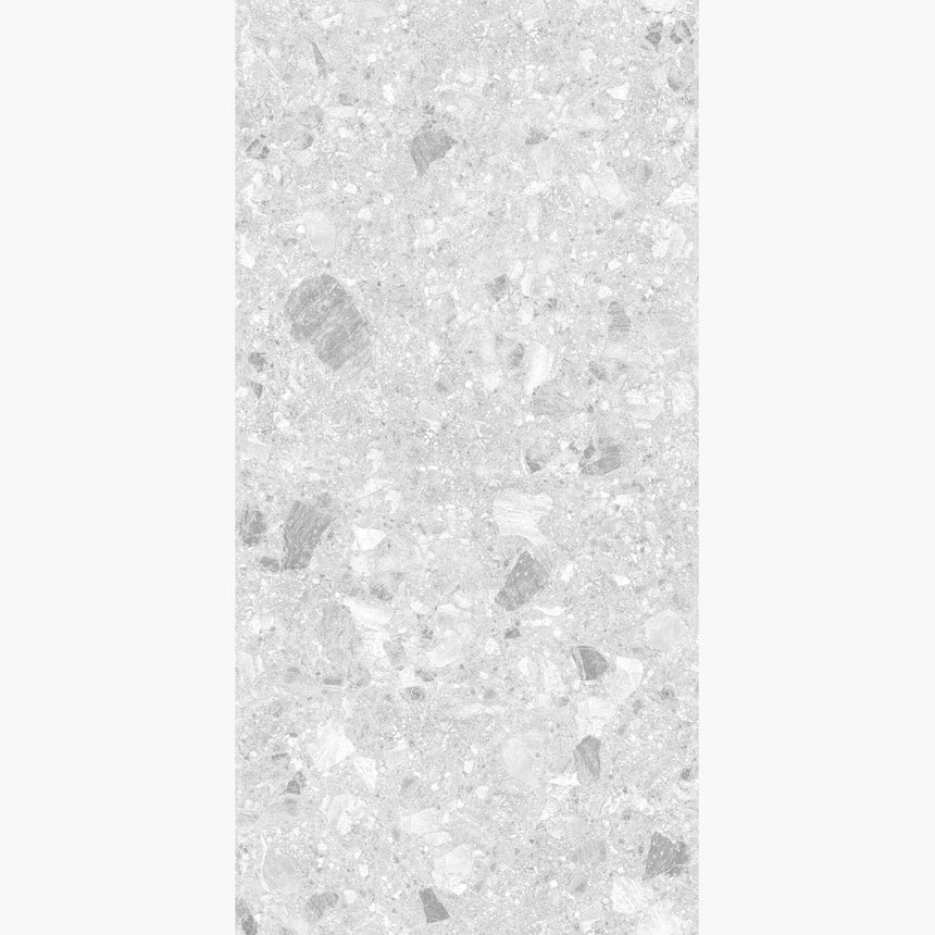 Big Terrazzo 1200x600 Matt Light Grey Terrazzo Look Tiles Tilemall