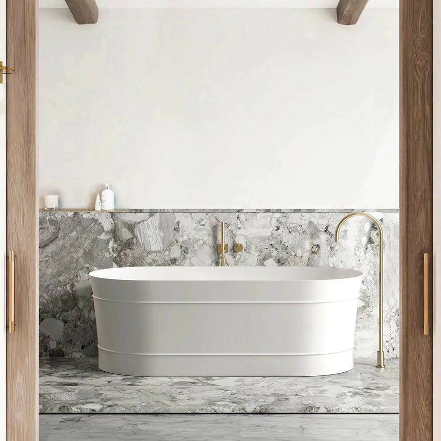 Bondi Freestanding Bath 1500mm Matt White Bath Otti Australia