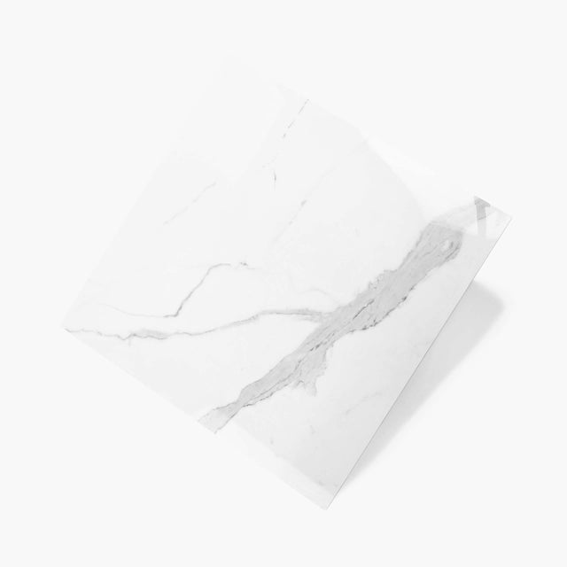 Calacatta Deluxe 600x600 Polished White Marble Look Tiles Tilemall