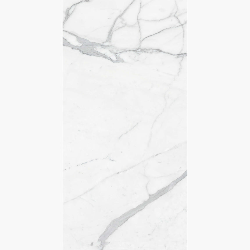 Calacatta Deluxe 1200x600 Honed White Marble Look Tiles Tilemall