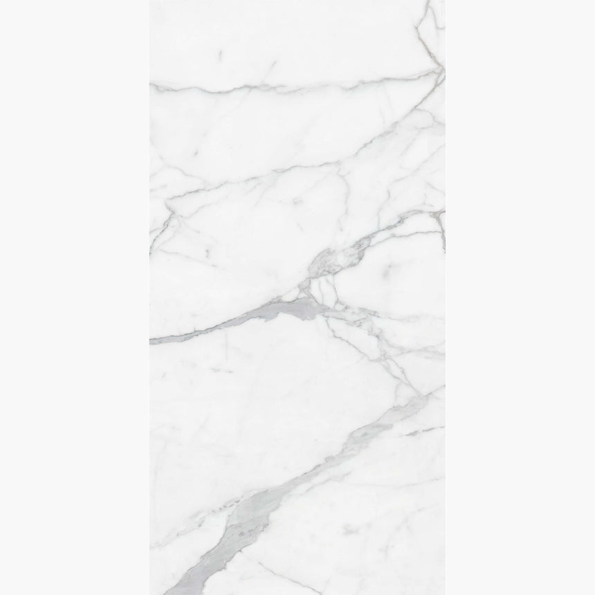 Calacatta Deluxe 1200x600 Polished White Marble Look Tiles Tilemall