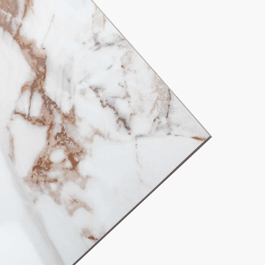 Calacutta Oro 600x600 Polished White Marble Look Tiles Tilemall