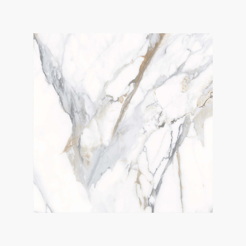 Calacutta Oro 600x600 Matt White Marble Look Tiles Tilemall