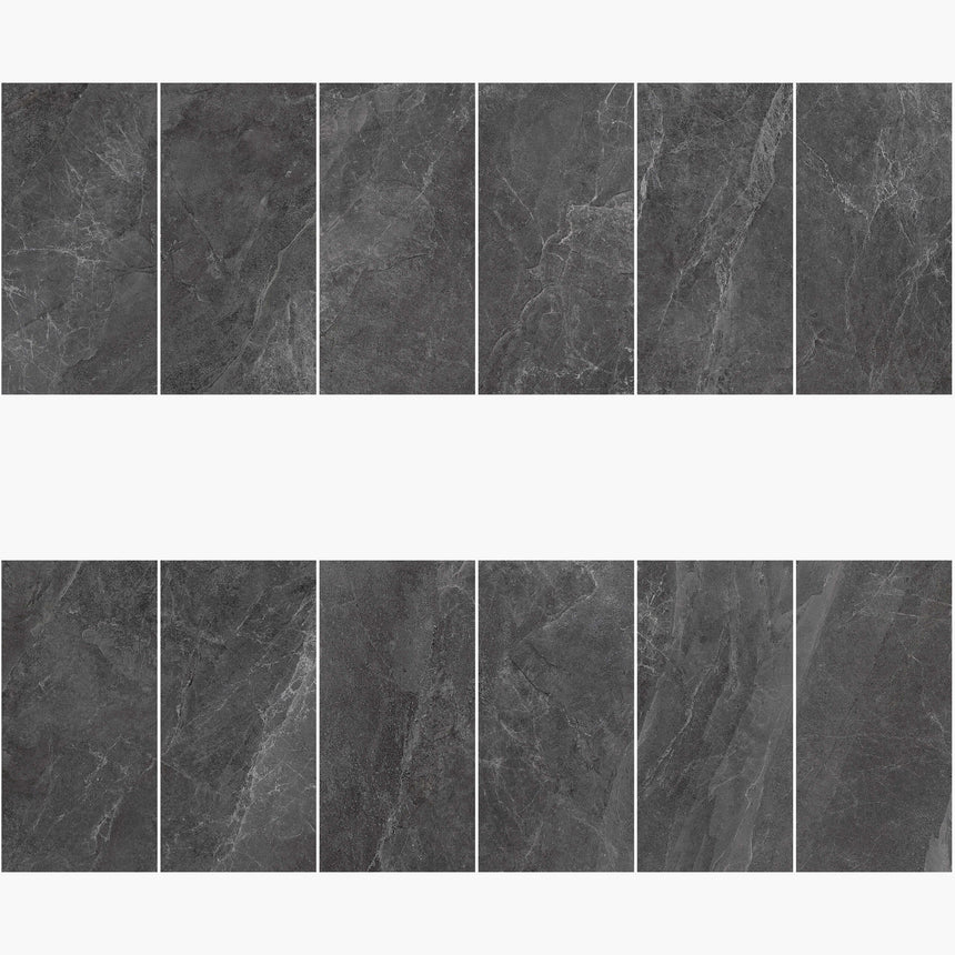 Capri 600x300 Surface Tec Pepper Marble Look Tiles Tilemall