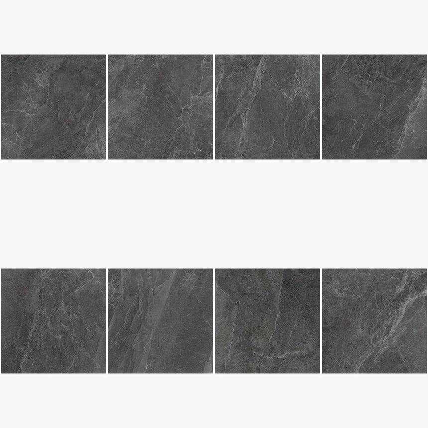 Capri 600x600 Lappato Pepper Marble Look Tiles Tilemall