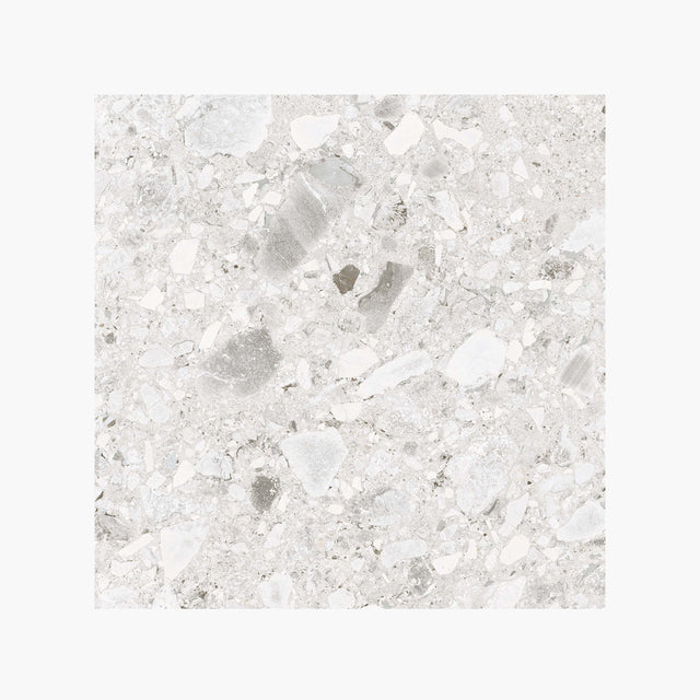 Ceppo Stone 600x600 Surface Tec Light Grey Terrazzo Look Tiles Tilemall