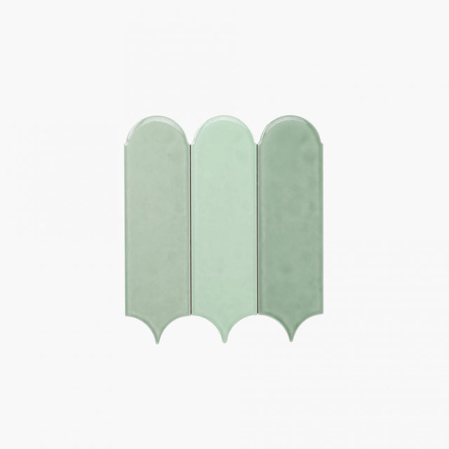 Ceramics Feather 90x300 Gloss Green 3 in 1 Sample Sample Tilemall