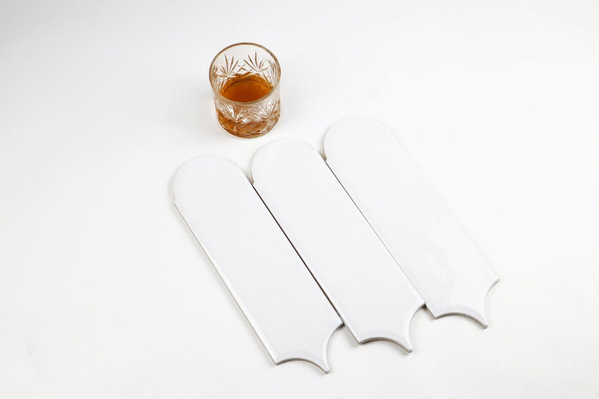 Ceramics Feather 90x300 Gloss White Subway Tilemall