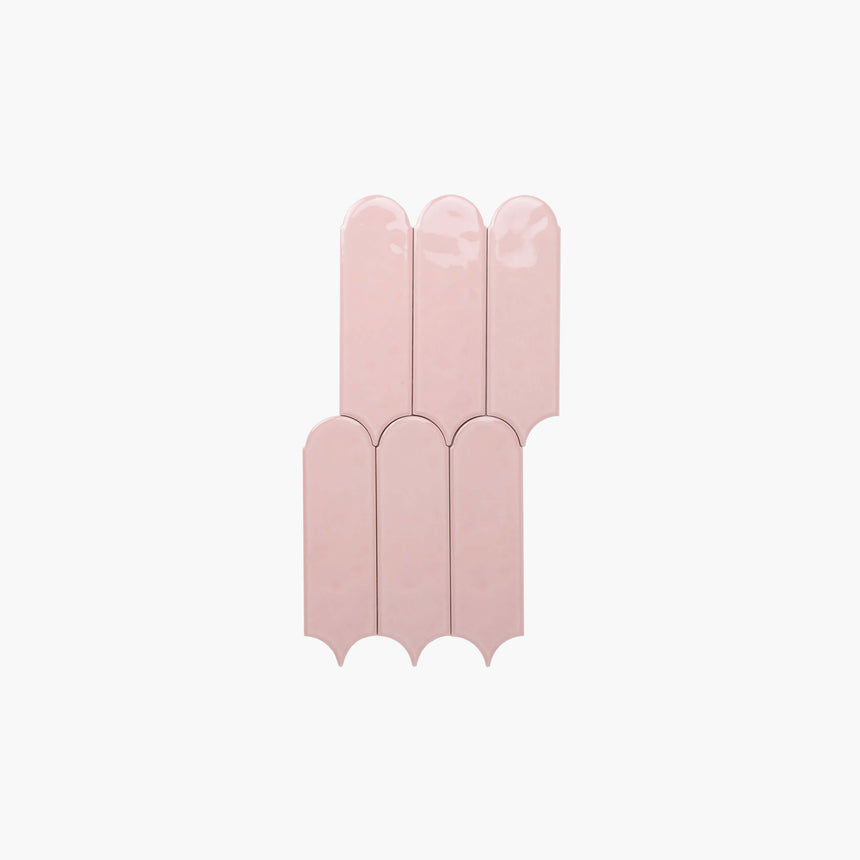 Ceramics Feather 90x300 Gloss Pink Subway Tilemall
