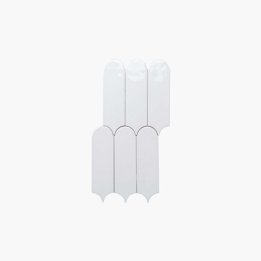 Ceramics Feather 90x300 Gloss White Subway Tilemall