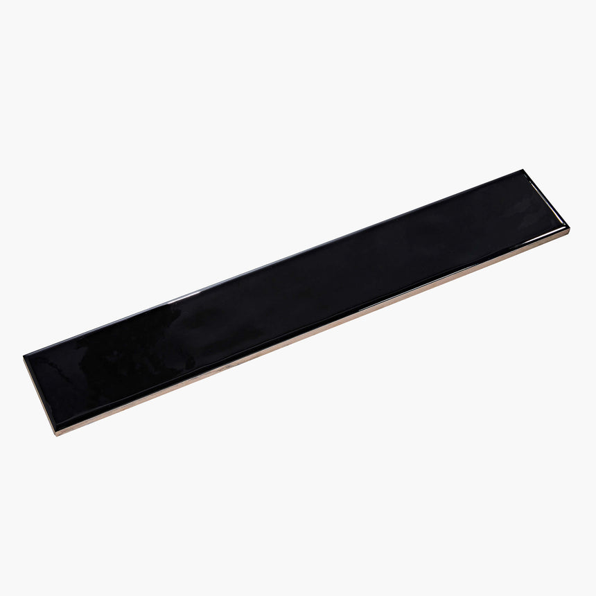 Ceramics Mould Tile 60x400 Gloss Black Subway Tilemall