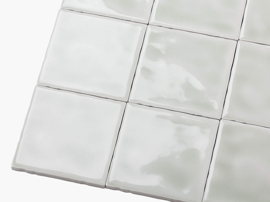 Ceramics Small Square Tile 100x100 Gloss Sage Green Subway Tilemall