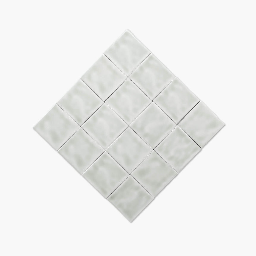 Ceramics Small Square Tile 100x100 Gloss Sage Green Subway Tilemall