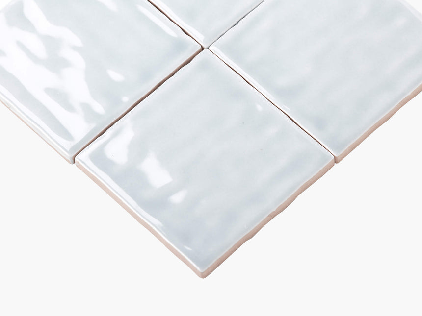 Ceramics Small Square Tile 100x100 Gloss Sky Blue Subway Tilemall