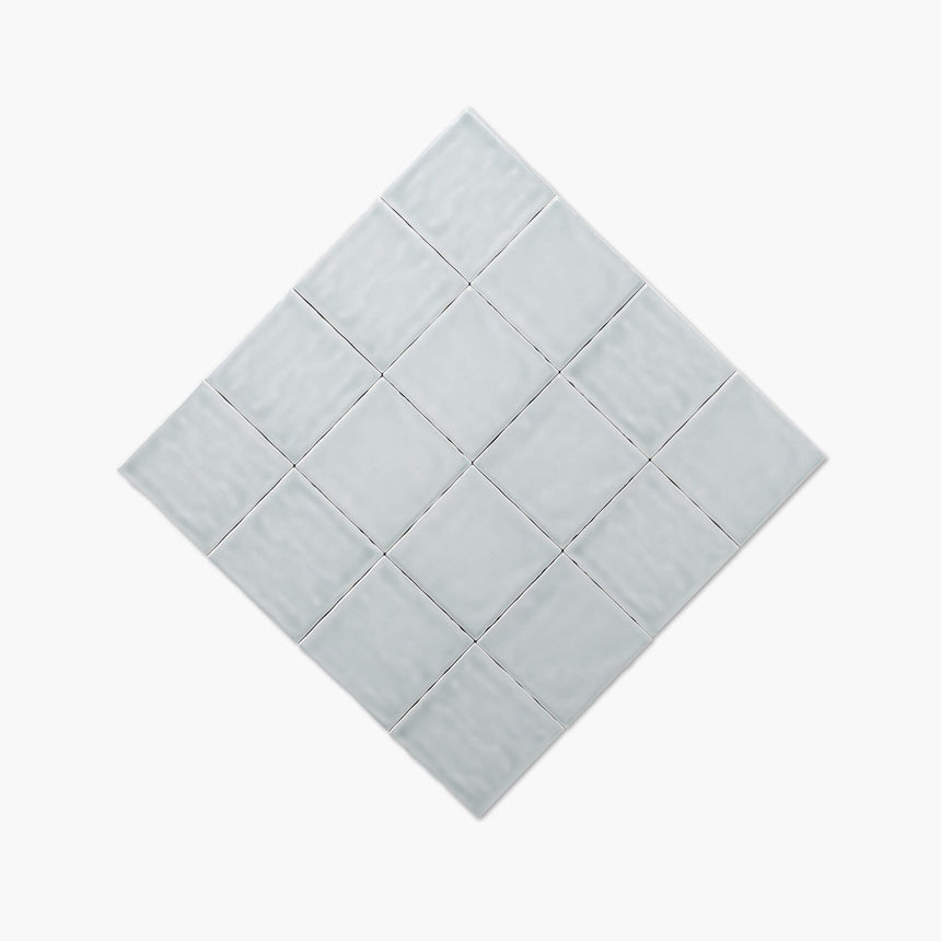 Ceramics Small Square Tile 100x100 Gloss Sky Blue Subway Tilemall