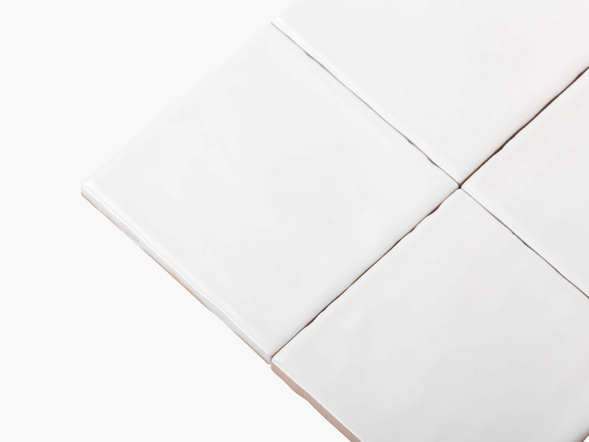 Ceramics Small Square Tile 100x100 Matt White Subway Tilemall