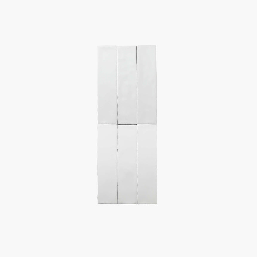 TM Wave Mould Tile 75x300 Matt White Subway Tilemall