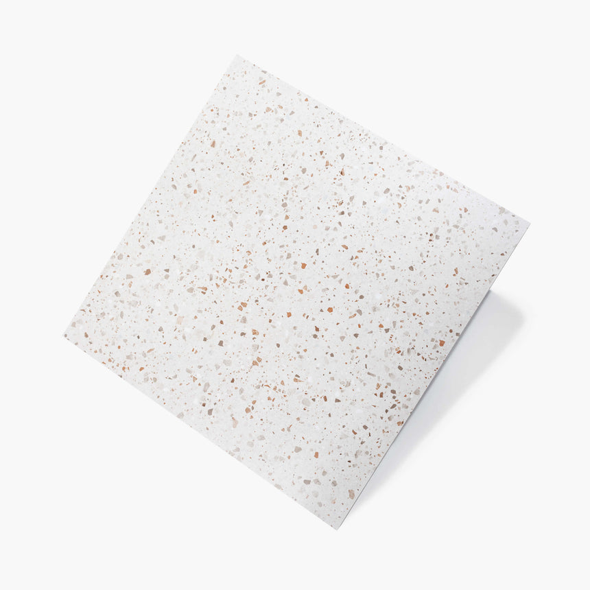 Color Terrazzo 600x600 Satin White Terrazzo Look Tiles Dongpeng