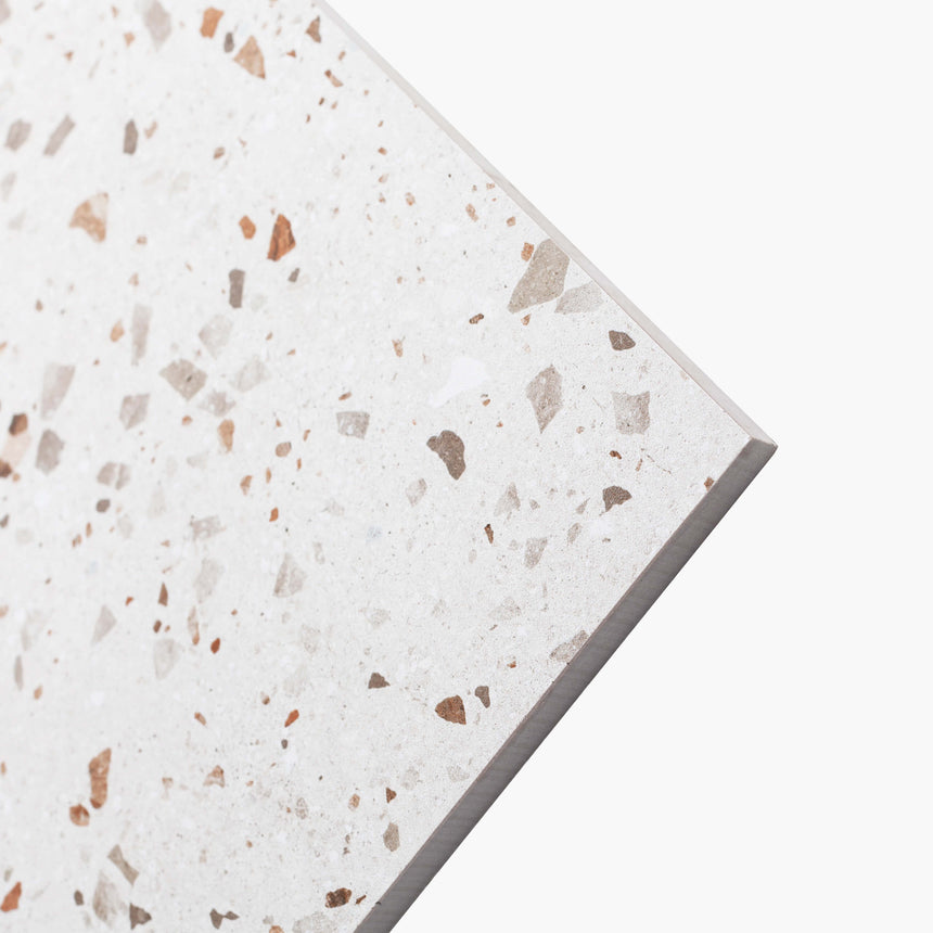 Color Terrazzo 1200x600 Satin White Porcelain Mosaic Dongpeng