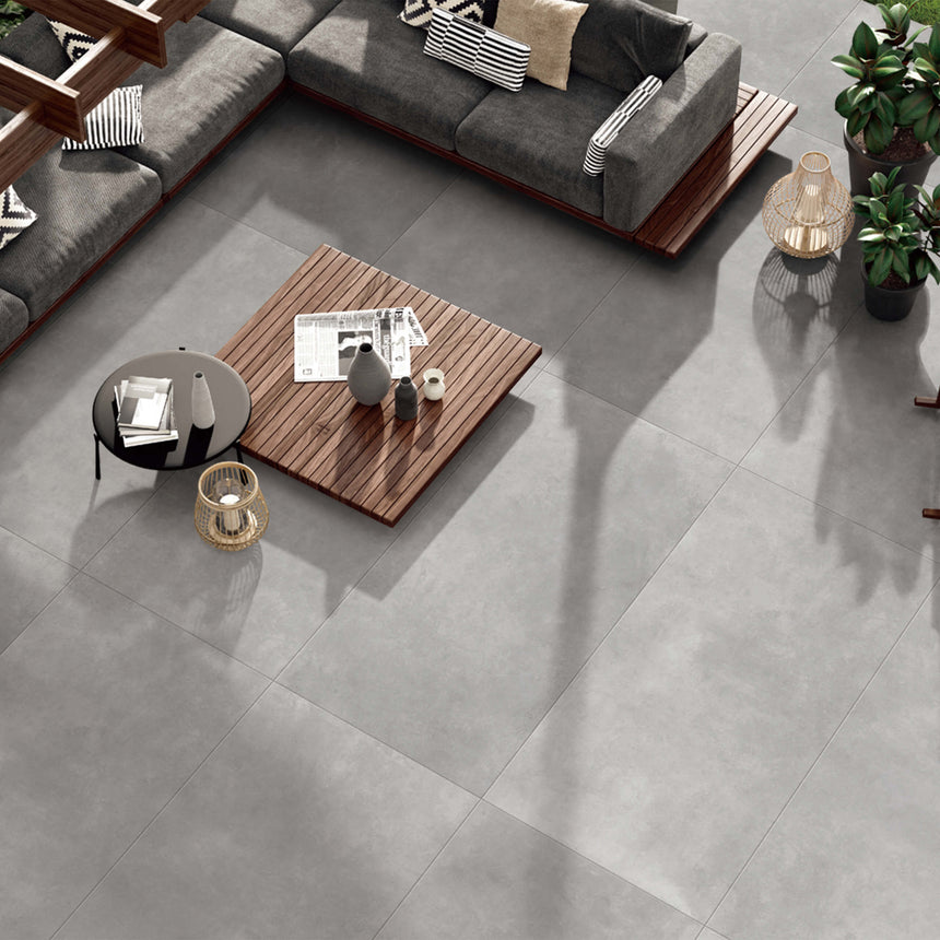 Arcadia 1200x600 Satin Grey Concrete Look Tiles Dongpeng