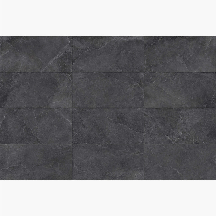 ENZO 1200x600 Surface Tec Coal Stone Look Tiles Tilemall