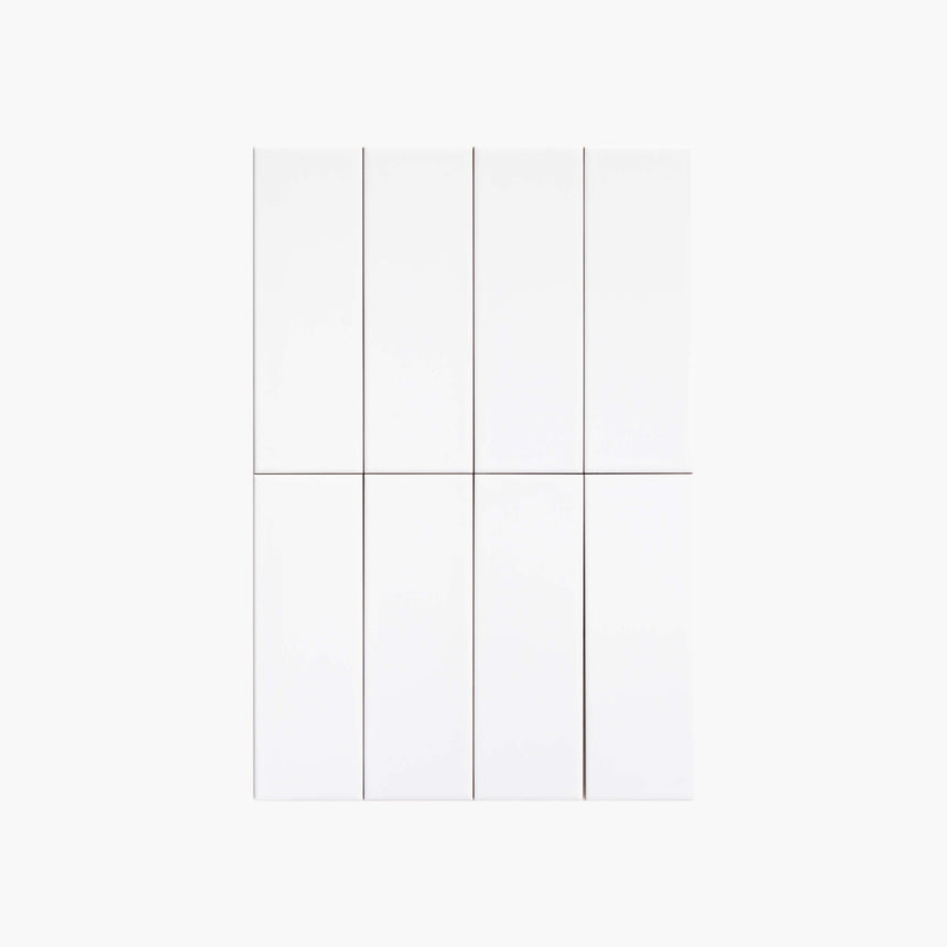 Ceramics Flat Tile 100x300 Gloss White Subway Tilemall