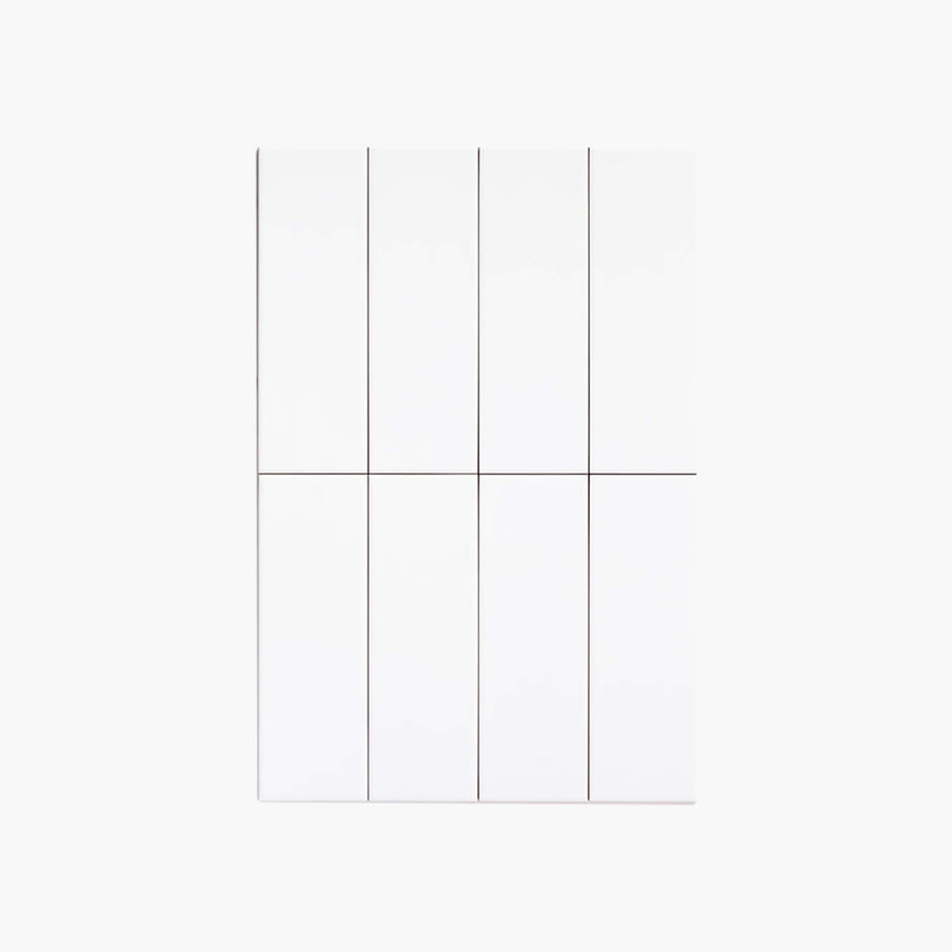 Ceramics Flat Tile 100x300 Matt White Subway Tilemall