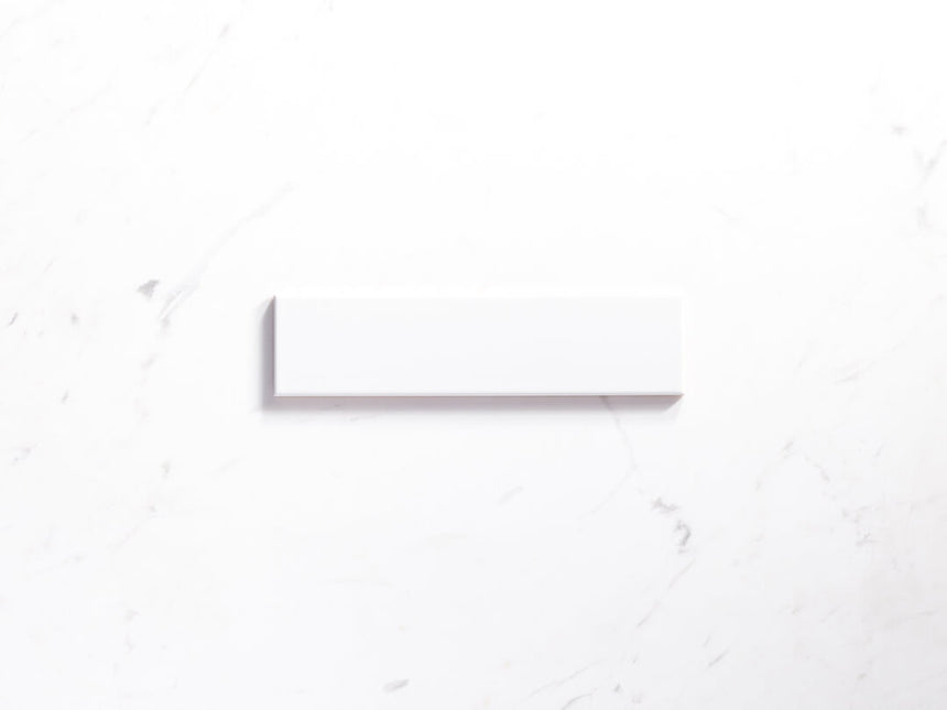 Ceramics Flat Tile 75x300 Gloss White Subway Tilemall