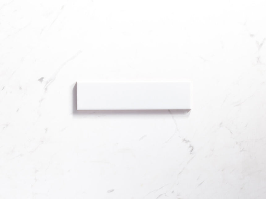 Ceramics Flat Tile 75x300 Matt White Subway Tilemall