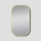 Framed Mirror 600x900mm Oval Brushed Yellow Gold