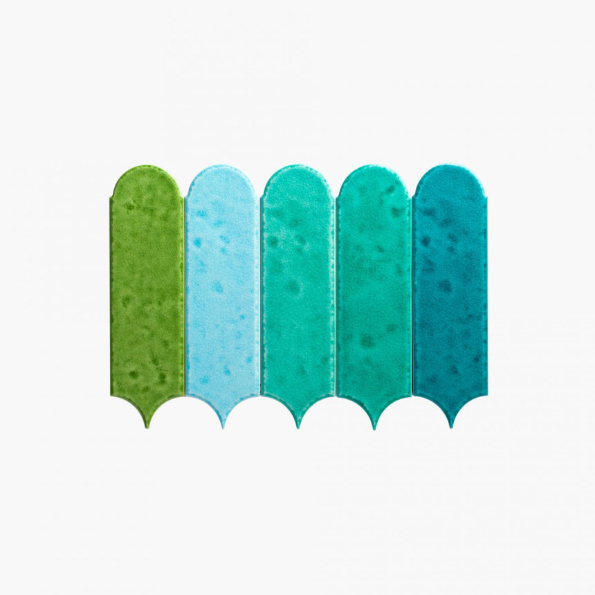 Handmade Feather 85x300 Glossy Sky Blue Subway Tilemall