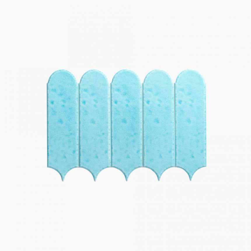 Handmade Feather 85x300 Glossy Sky Blue Subway Tilemall